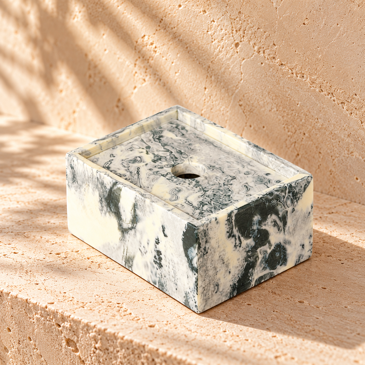 Mist Box - Emerald Off-white